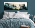 Foggy Mountain Forest panoramic landscape